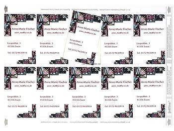 Sattleford 60 Visitenkarten gestanzt "Business Blade" 195 g/m²