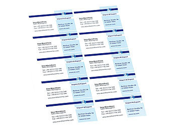 Sattleford 60 Visitenkarten gestanzt "Business Blade" 195 g/m²