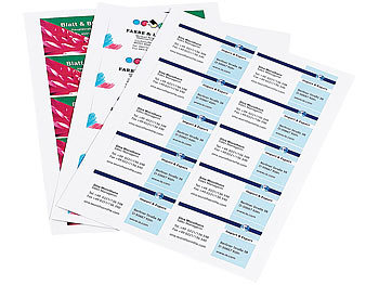 Sattleford 60 Visitenkarten gestanzt "Business Blade" 195 g/m²