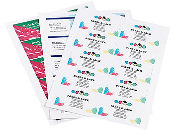 Sattleford 60 Visitenkarten gestanzt "Business Blade" 195 g/m²