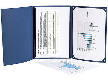 General Office Präsentations-Komplettset für 8 Mappen (blanko) in blau