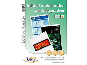 Fotokalender-Set A4 hoch (140g/mÂ²) / Fotokalender