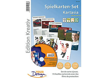 Your Design 72 Inkjet-Spielkarten "Kartasia" inklusive Druck-Software