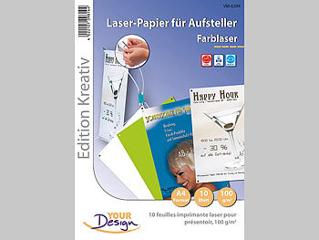 Your Design 10 Blatt Laserpapier A4 100g/m² für Aufsteller