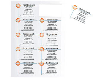 Sattleford 80 Visitenkarten weiß strukturiert Inkjet/Laser 230 g/m²