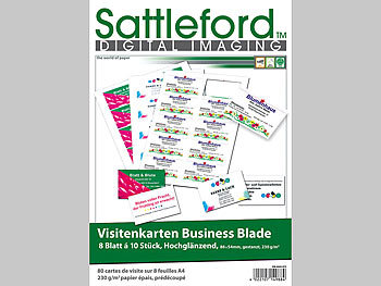 Sattleford 80 Visitenkarten Glossy Inkjet 230 g/m²