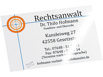 Sattleford 80 Visitenkarten Glossy Inkjet 230 g/m²