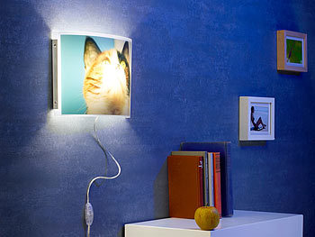 Your Design Individuelle Wandlampe bedruckbar mit Ihrem Lieblingsfoto, 2er Set