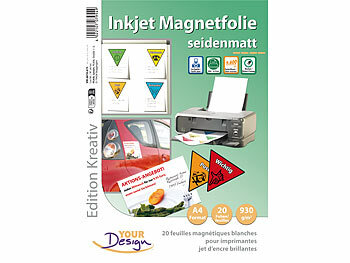 Your Design 20 Inkjet-Magnetfolien A4 matt/weiß