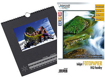 Kalender: Your Design Foto-Bastelkalender, schwarz, 23 x 24 cm inkl. Fotopapier