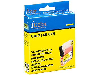 iColor Tintenpatrone für Brother (ersetzt LC985), yellow