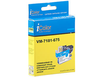 iColor Tinten-Patrone LC-3211C für Brother-Drucker, cyan (blau)