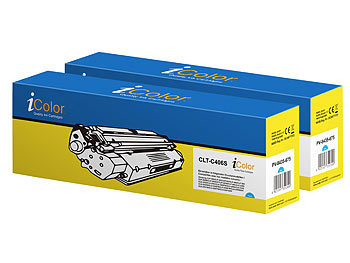 iColor recycled 2er-Set Toner für Samsung CLT-C406S, cyan