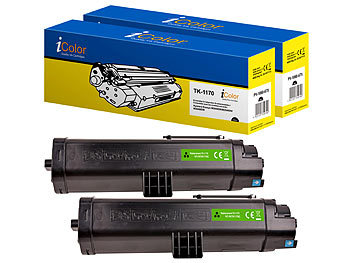 iColor 2er-Set Toner-Kartuschen TK-1170 für Kyocera-Laserdrucker, black