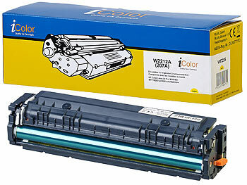 Nachfüll Toner: iColor Toner für HP-Laserdrucker (ersetzt HP 207A, W2212A), yellow
