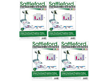 Sattleford 200 Inkjet-Overhead-Folien, DIN A4, transparent, 115 µm, Sparpack
