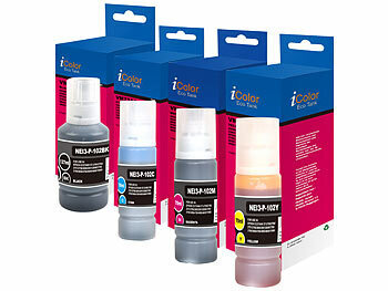 Nachfüllfarbe Drucker: iColor Nachfüll-Tinten ColorPack für Epson, ersetzt C13T03R140-440, BK/C/M/Y