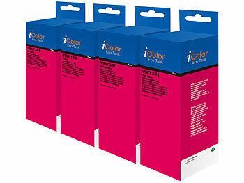 iColor Nachfüll-Tinten ColorPack für Epson, ersetzt C13T00P140-440, BK/C/M/Y