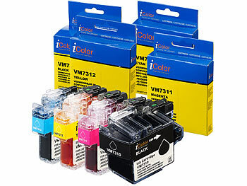 Tinte Tintenstrahl-Drucker: iColor Tintenpatronen ColorPack für Brother (ersetzt LC3219XL), BK/C/M/Y