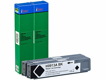 Druckerpatrone kompatibel, HP: iColor 2er-Set Tintenpatronen für HP (ersetzt HP 913A), black