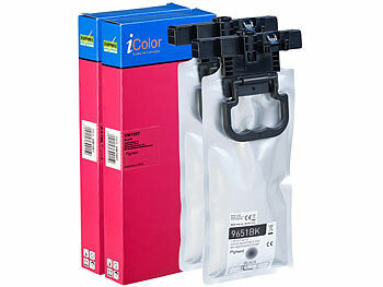 kompatible Tintenpatronen für Tintenstrahldrucker, Epson: iColor 2er-Set Tintenpatronen für Epson (ersetzt Epson C13T965140), XL, black