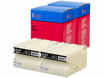 kompatible Tintenpatronen für Tintenstrahldrucker, Epson: iColor 2er-Set Tintenpatronen für Epson (ersetzt Epson T8651), black