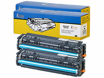 Tonerkartuschen: iColor 2er-Set Toner für HP-Laserdrucker (ersetzt HP 207A, W2210A), black