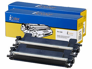 Tonersatz: iColor 2er-Set Toner für Kyocera-Laserdrucker (ersetzt TK-1248), black