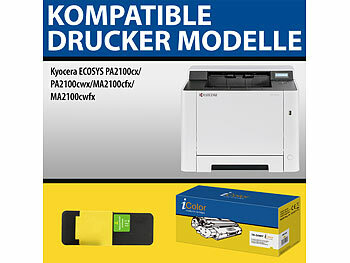iColor Toner für Kyocera-Drucker, ersetzt TK-5440Y, gelb, bis 2.400 Seiten