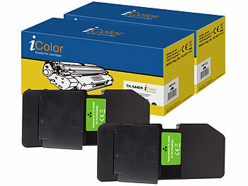 Tonerkartuschen: iColor 2er-Set Toner für Kyocera, ersetzt TK-5440K, schwarz, bis 5.600 Seiten