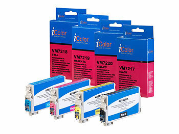 kompatible Tintenpatronen für Tintenstrahldrucker, Epson: iColor Patronen für Epson (ersetzt 405XL) in black, cyan, magenta, yellow