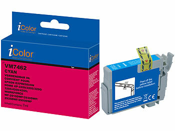 kompatible Tintenpatronen für Tintenstrahldrucker, Epson: iColor Tinte cyan, ersetzt Epson 604XL
