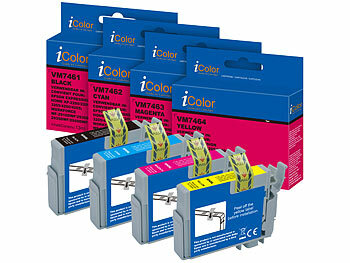 Druckerpatronen Multipack: iColor Tinten-Sparset für Epson-Drucker, ersetzt 604XL BK/C/M/Y