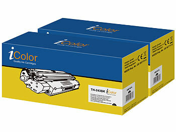 iColor 2er-Set Toner für Brother, ersetzt TN-243BK, schwarz, bis 2.800 Seiten