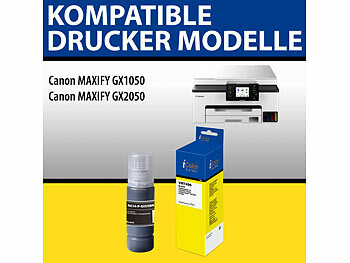 iColor Nachfülltinte für Canon, bk, c, m, y, ersetzt Gi-55, Sparset