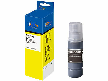 iColor Nachfülltinte für Canon, bk, c, m, y, ersetzt Gi-55, Sparset