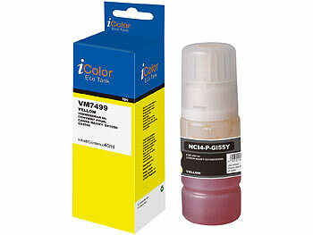iColor Nachfülltinte für Canon, bk, c, m, y, ersetzt Gi-55, Sparset