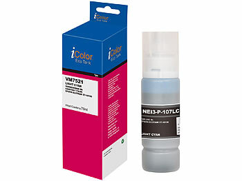 iColor Nachfülltinte für Epson, bk, c, m, y, lc, lm, ersetzt 107