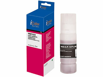 iColor Nachfülltinte für Epson, bk, c, m, y, lc, lm, ersetzt 107