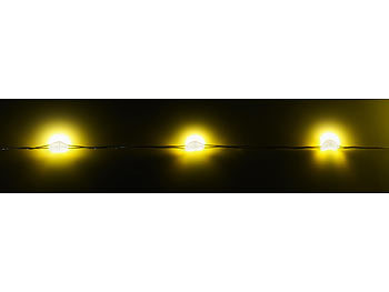 Lunartec 30er-Set LED-Lichterdraht, je 24 Mikro-LEDs, je 1,2 m, IPX4, warmweiß
