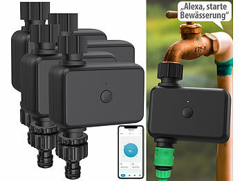 Royal Gardineer 4er-Set programmierbarer Bewässerungscomputer mit Bluetooth 5 & App