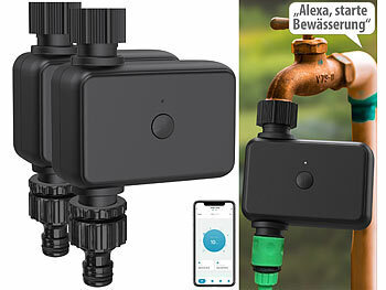 Royal Gardineer 2er-Set programmierbarer Bewässerungscomputer mit Bluetooth 5 & App
