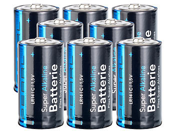 Batterie LR14: PEARL 8er-Set Super Alkaline Batterien Baby Typ C, 1,5 Volt
