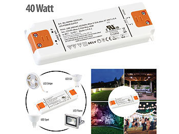 LED Trafo 50Watt 12V Treiber Vorschaltgerät für Niedervolt Leuchtmittel,  Lampen, Strips