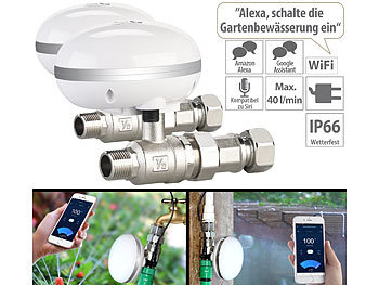 Bewässerung WiFi: Royal Gardineer 2er Pack WLAN-Bewässerungscomputer mit App-Steuerung