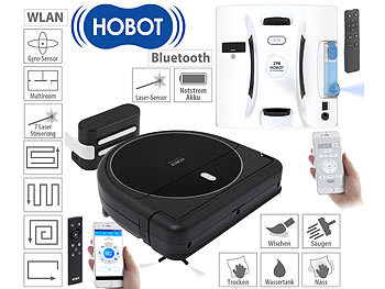 Sichler Reinigungs-Roboter-Set für Fenster & Böden: HOBOT-298 & LEGEE-688