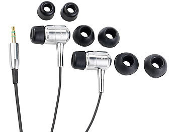 auvisio Premium-Stereo-Ohrhörer "Bass Tube" 2,5-mm-Klinkenstecker