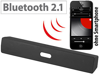 auvisio Portabler Lautsprecher mit Bluetooth, MP3-Player und FM-Radio, 15 Watt