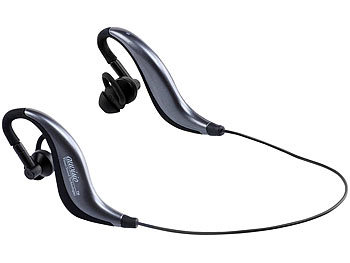 auvisio Sport-Headset mit Bluetooth 4.1, spritzwassergeschützt IPX4