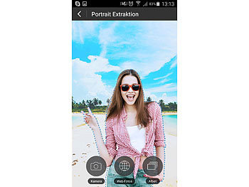 Somikon Selfie-Roboter SFH-36.rt mit Bluetooth, App für iOS & Android